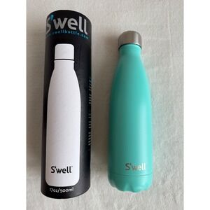 NWT Swell 17oz Stainless Steel Insulated Water Bottle Turquoise Aqua Hot Cold
